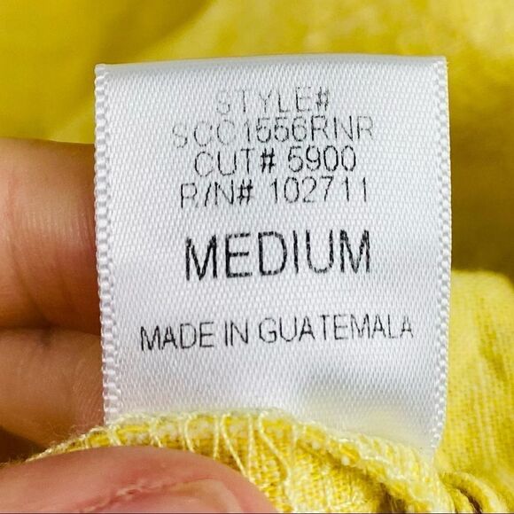 Harlowe & Graham Yellow Cotton Skirted Strappy Top - Picture 10 of 10